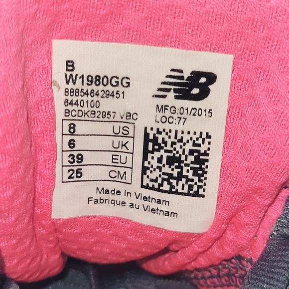 New Balance Fresh Foam Zante Women's Size 8 Grey/Pink (W1980GG) - Gently Used - Picture 13 of 13